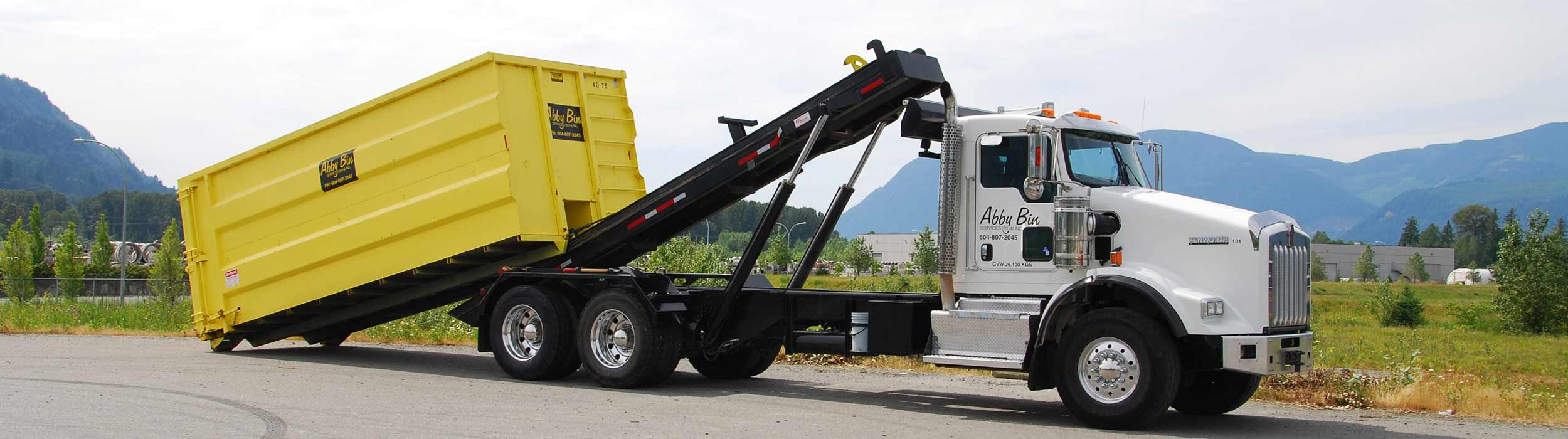 Abby Bin truck and roll-off bin